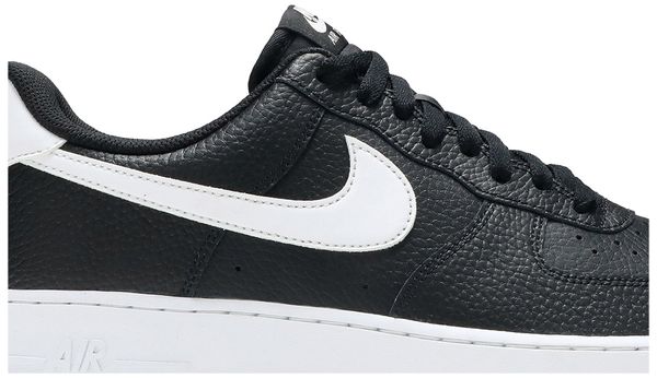Nike Air Force 1 Low '07 Black White Pebbled Leather