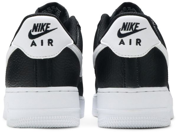 Nike Air Force 1 Low '07 Black White Pebbled Leather