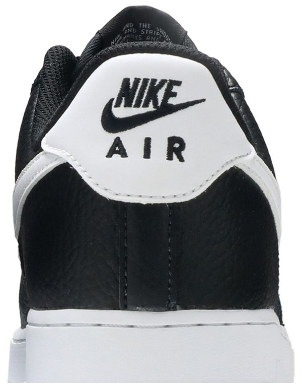 Nike Air Force 1 Low '07 Black White Pebbled Leather
