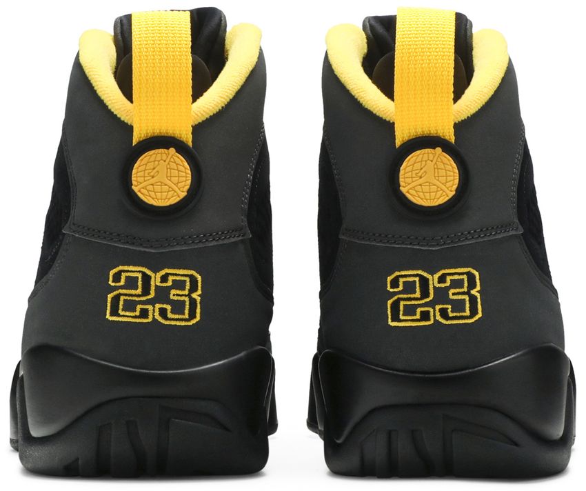Jordan 9 Retro Dark Charcoal University Gold