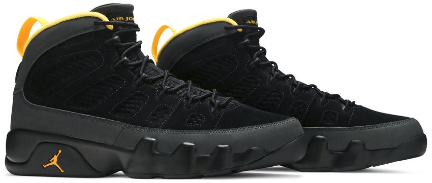 Jordan 9 Retro Dark Charcoal University Gold