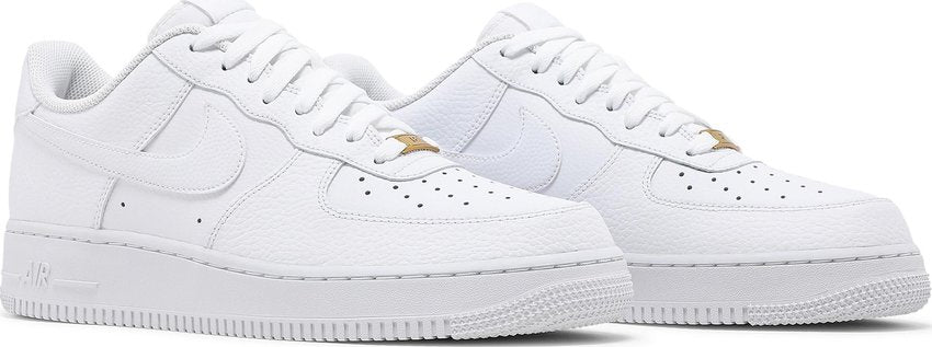 Nike Air Force 1 Low Triple White Tumbled Leather