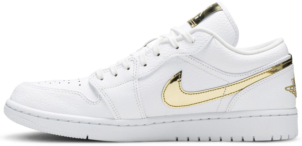 Jordan 1 Low White Metallic Gold (Women's)