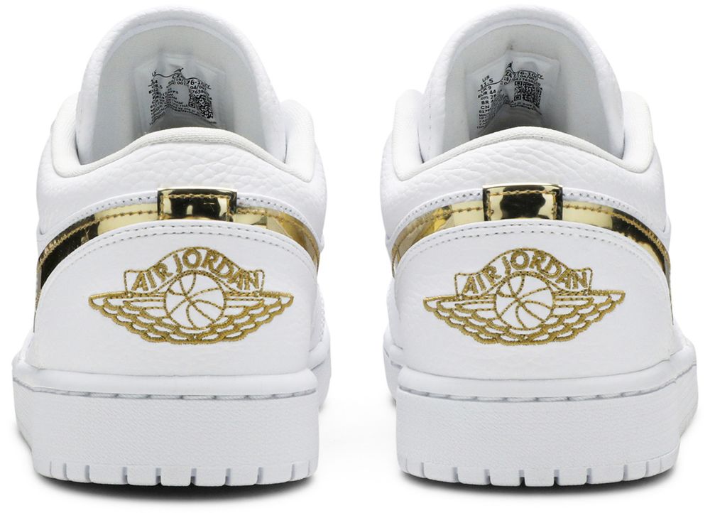 Jordan 1 Low White Metallic Gold (Women's)