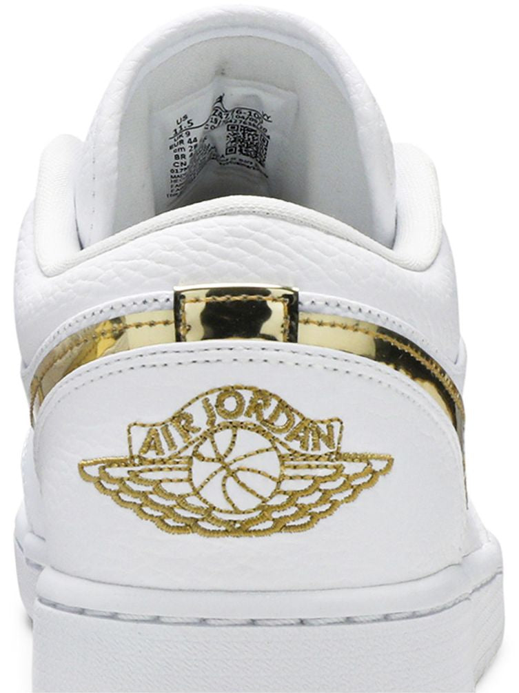 Jordan 1 Low White Metallic Gold (Women's)