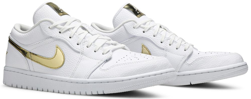 Jordan 1 Low White Metallic Gold (Women's)