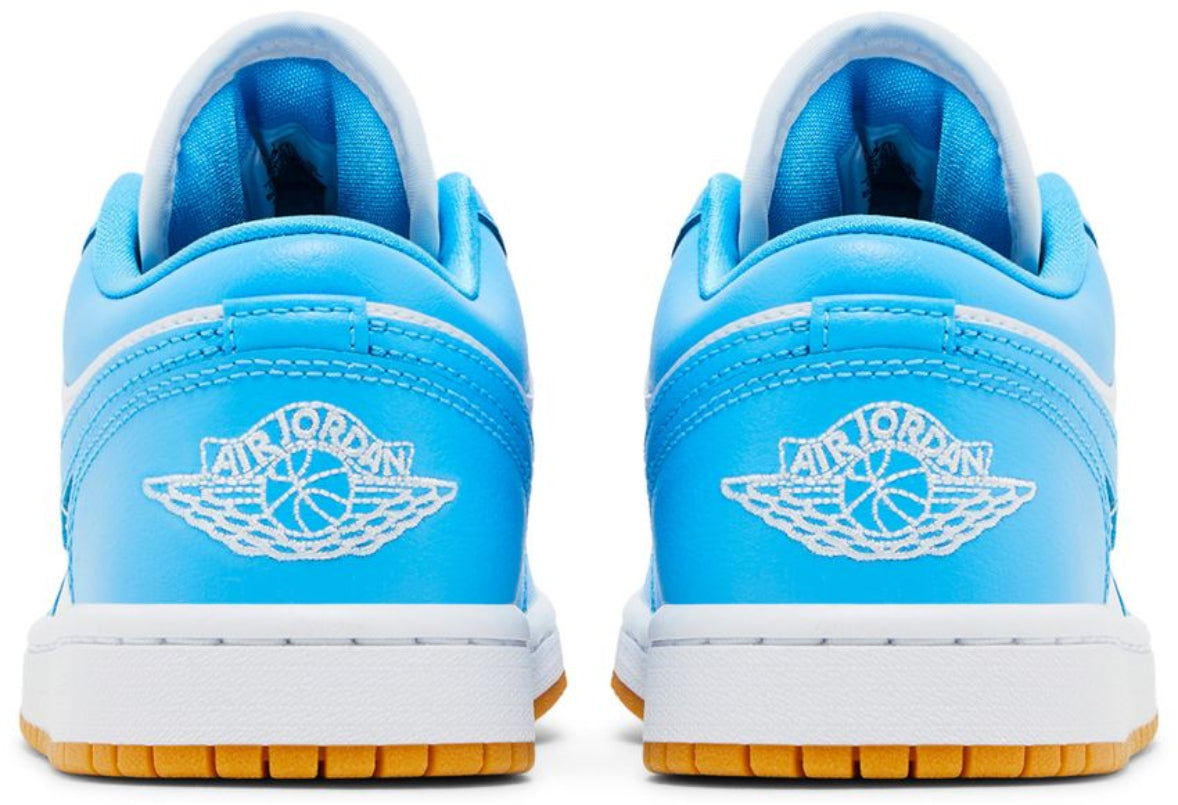 Jordan 1 Low White Gum Light Brown Dark Powder Blue (Women's)