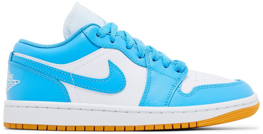 Jordan 1 Low White Gum Light Brown Dark Powder Blue (Women's)