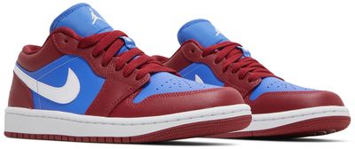Jordan 1 Low Pomegranate Medium Blue (Women's)