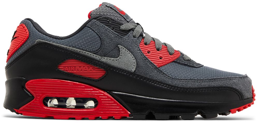 Nike Air Max 90 Smoke Grey Fire Red