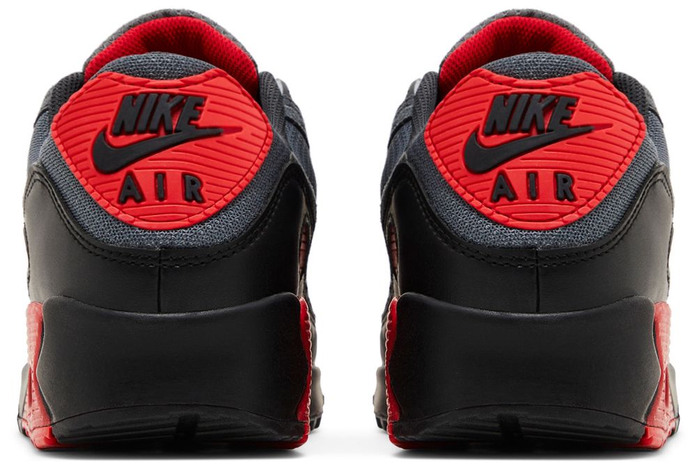 Nike Air Max 90 Smoke Grey Fire Red