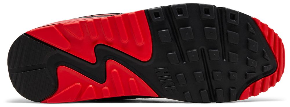 Nike Air Max 90 Smoke Grey Fire Red