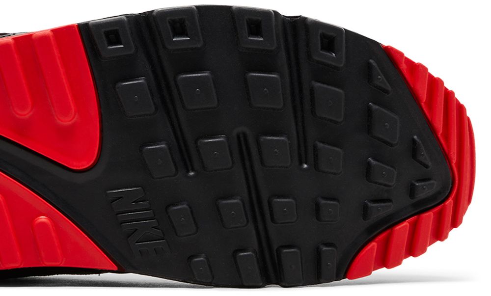 Nike Air Max 90 Smoke Grey Fire Red