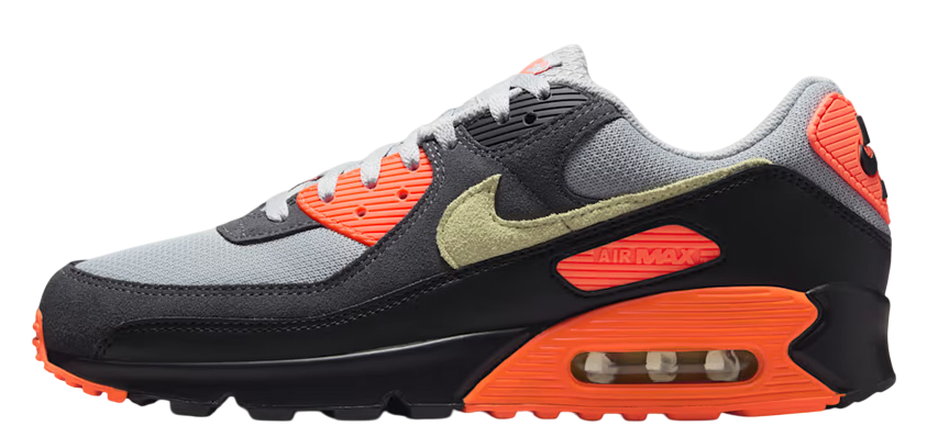 Nike Air Max 90 Light Smoke Grey Hyper Crimson Limelight