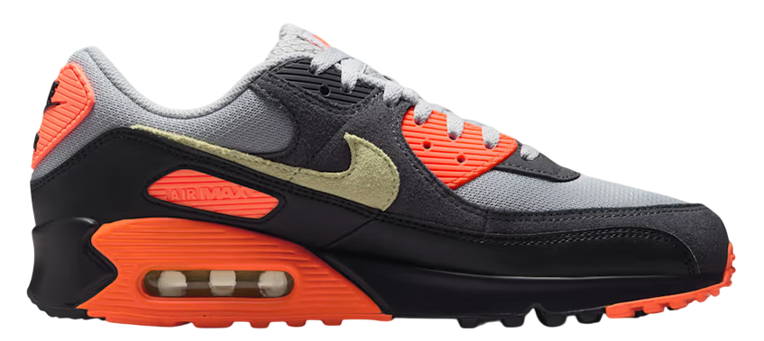 Nike Air Max 90 Light Smoke Grey Hyper Crimson Limelight
