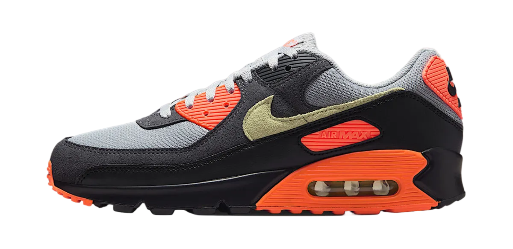 Nike Air Max 90 Light Smoke Grey Hyper Crimson Limelight