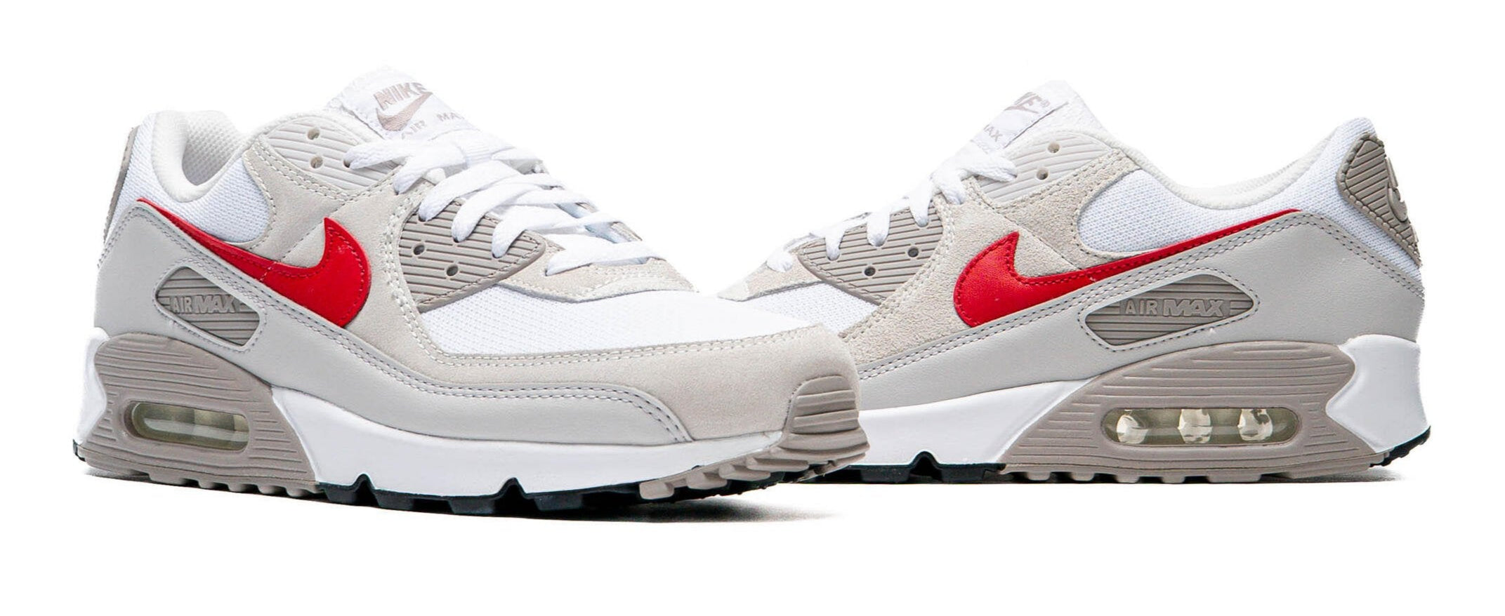 Nike Air Max 90 White College Grey Vast Grey University Red