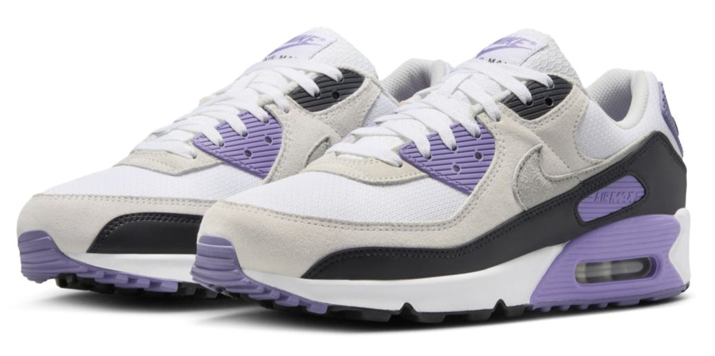 Nike Air Max 90 White Dusty Amethyst Photon Dust Light Smoke Grey