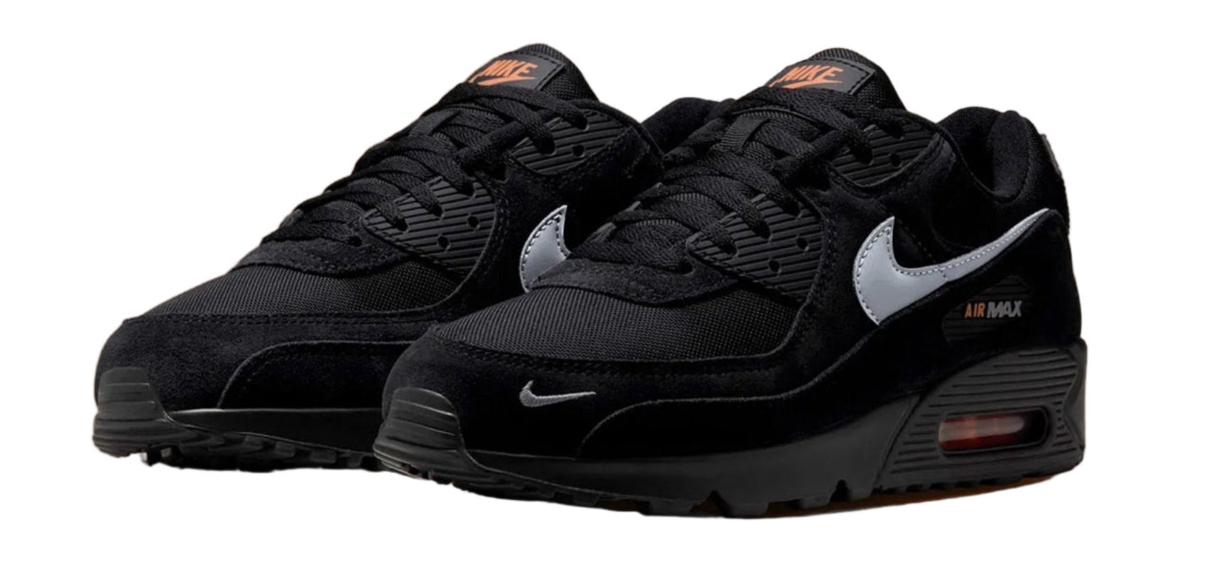 Nike Air Max 90 Black Metallic Cool Grey Orange
