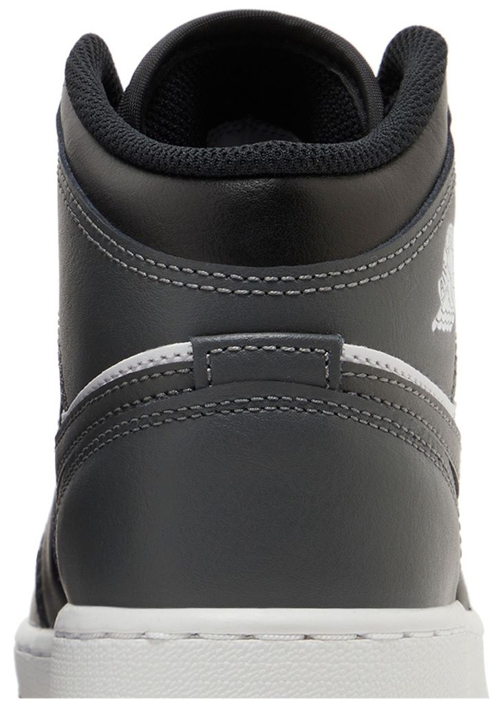 Jordan 1 Mid Black White Iron Grey (GS)