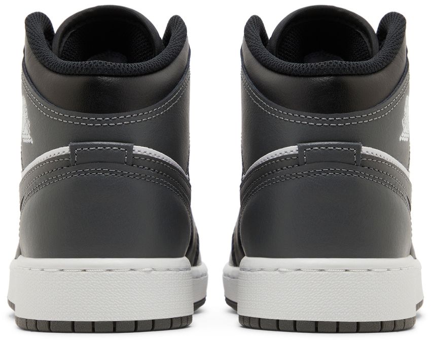 Jordan 1 Mid Black White Iron Grey (GS)