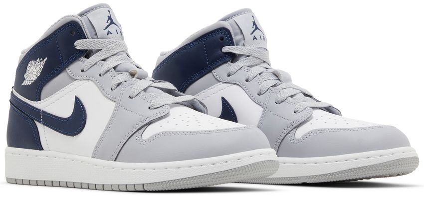 Jordan 1 Mid Wolf Grey Midnight Navy (GS)