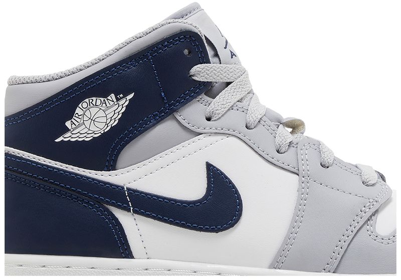 Jordan 1 Mid Wolf Grey Midnight Navy (GS)