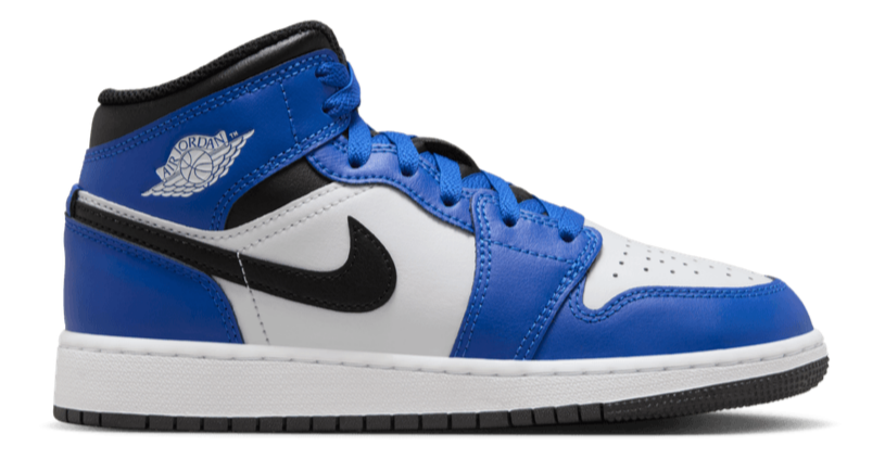 Jordan 1 Mid Game Royal White Black (GS)