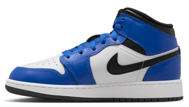 Jordan 1 Mid Game Royal White Black (GS)
