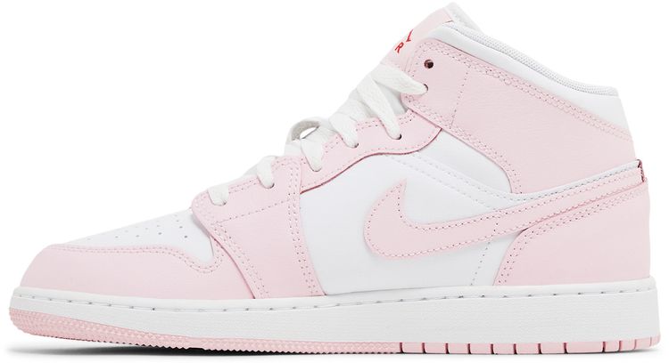 Jordan 1 Mid Pink Foam Fire Red (GS)