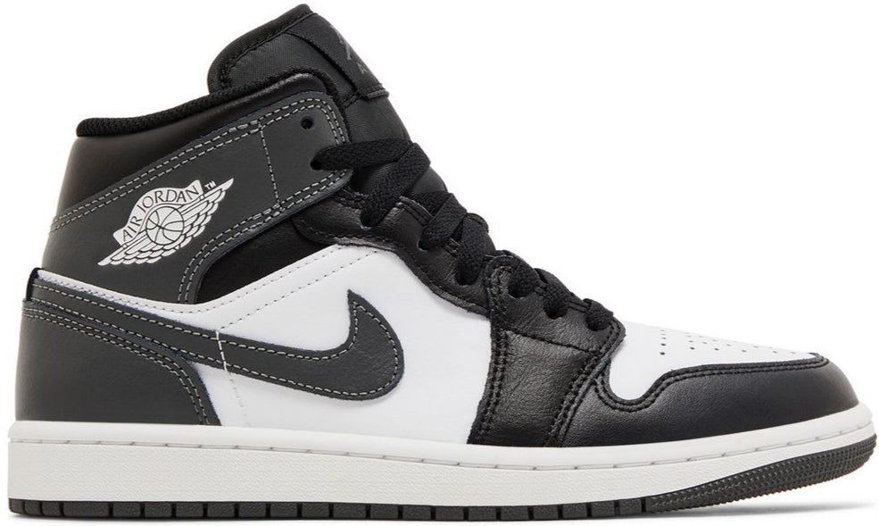 Jordan 1 Mid Black White Iron Grey