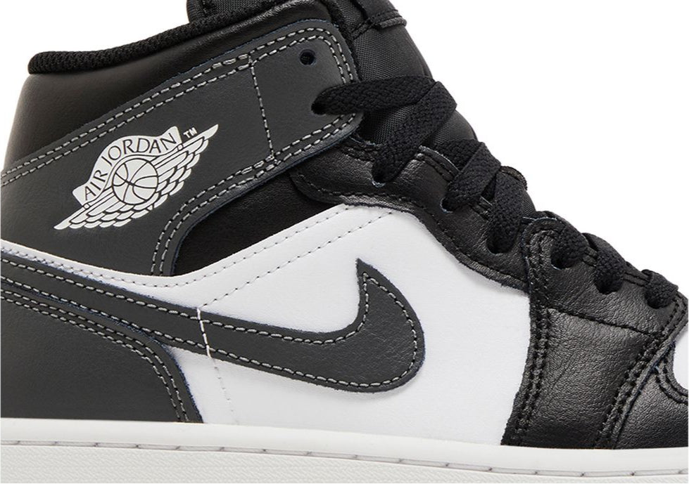 Jordan 1 Mid Black White Iron Grey