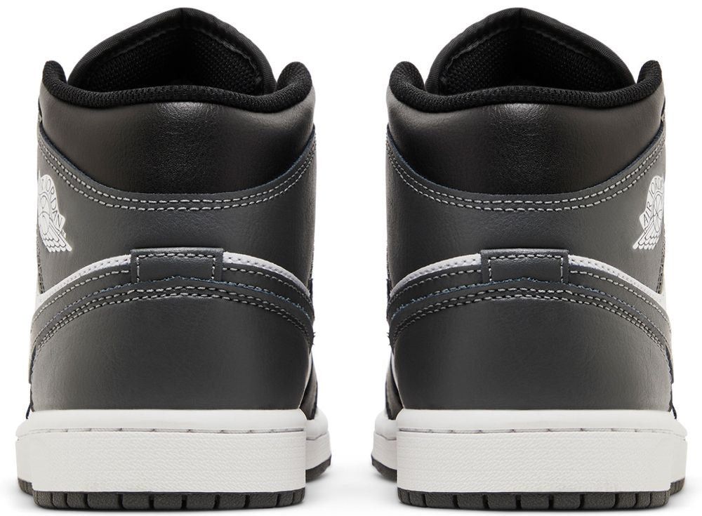 Jordan 1 Mid Black White Iron Grey