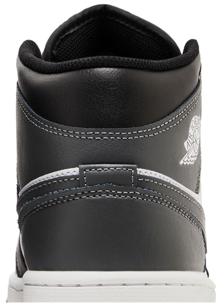 Jordan 1 Mid Black White Iron Grey