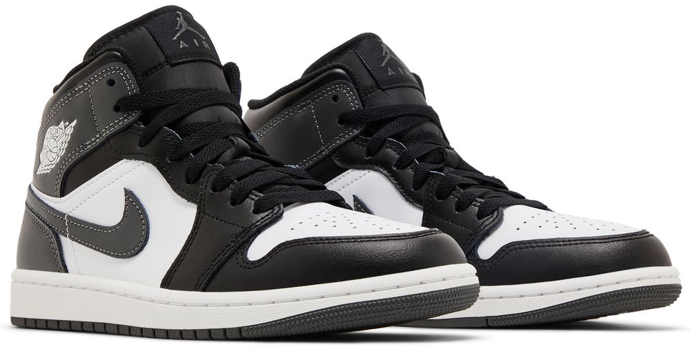 Jordan 1 Mid Black White Iron Grey