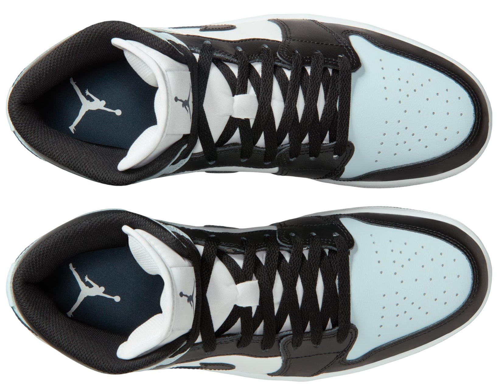 Jordan 1 Mid Black Aura Squadron Blue