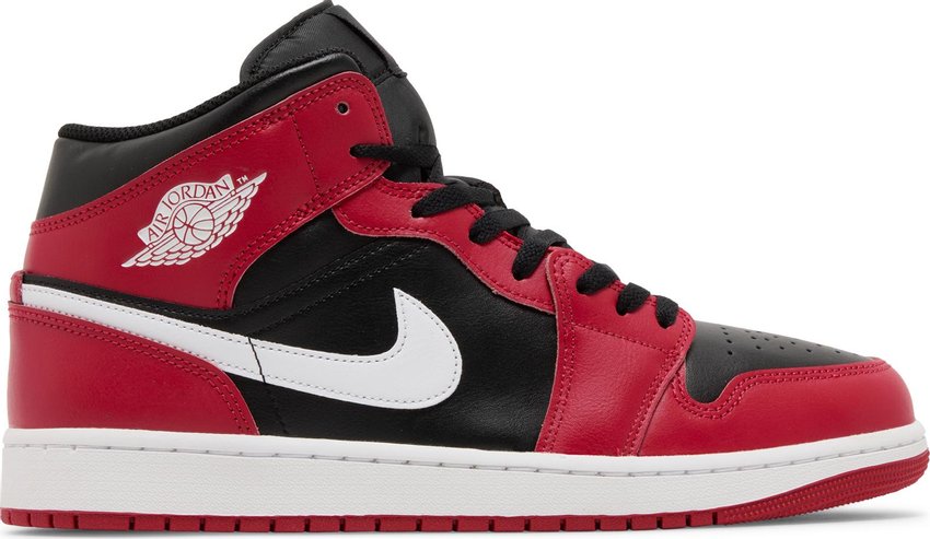 Jordan 1 Mid Black Gym Red White