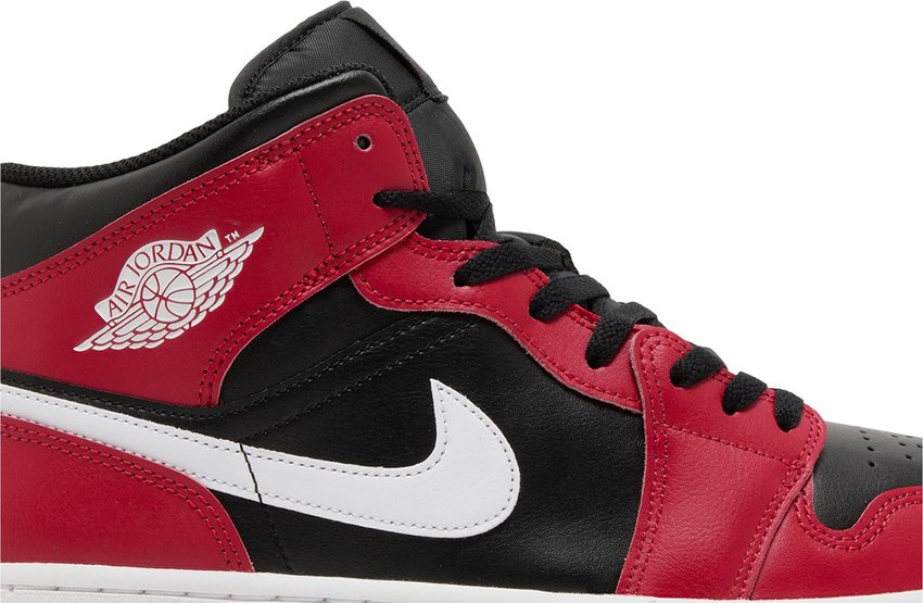 Jordan 1 Mid Black Gym Red White