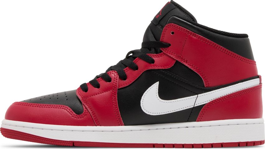 Jordan 1 Mid Black Gym Red White