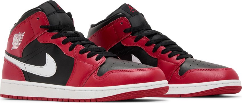 Jordan 1 Mid Black Gym Red White