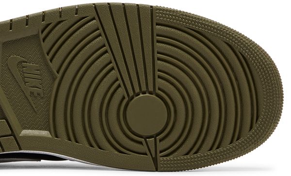 Jordan 1 Mid Black White Olive