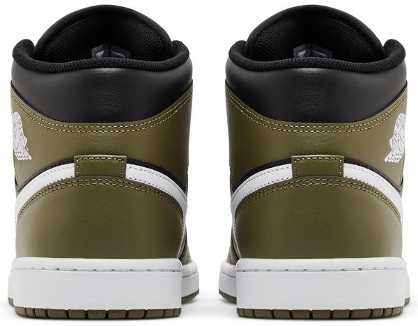 Jordan 1 Mid Black White Olive