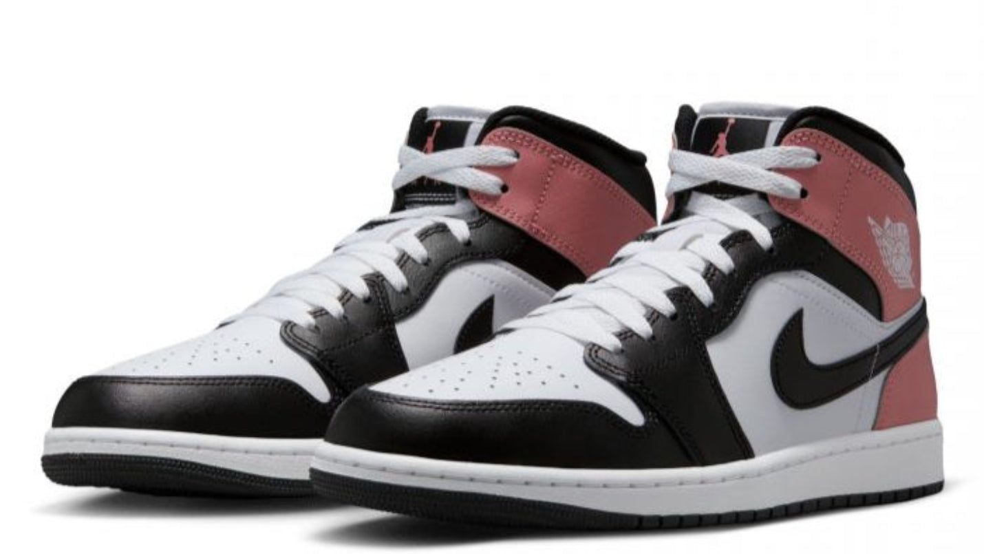 Jordan 1 Mid White Rust Pink Black