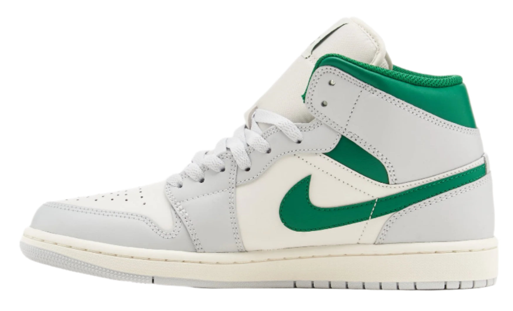Jordan 1 Mid White Pure Platinum Pine Green