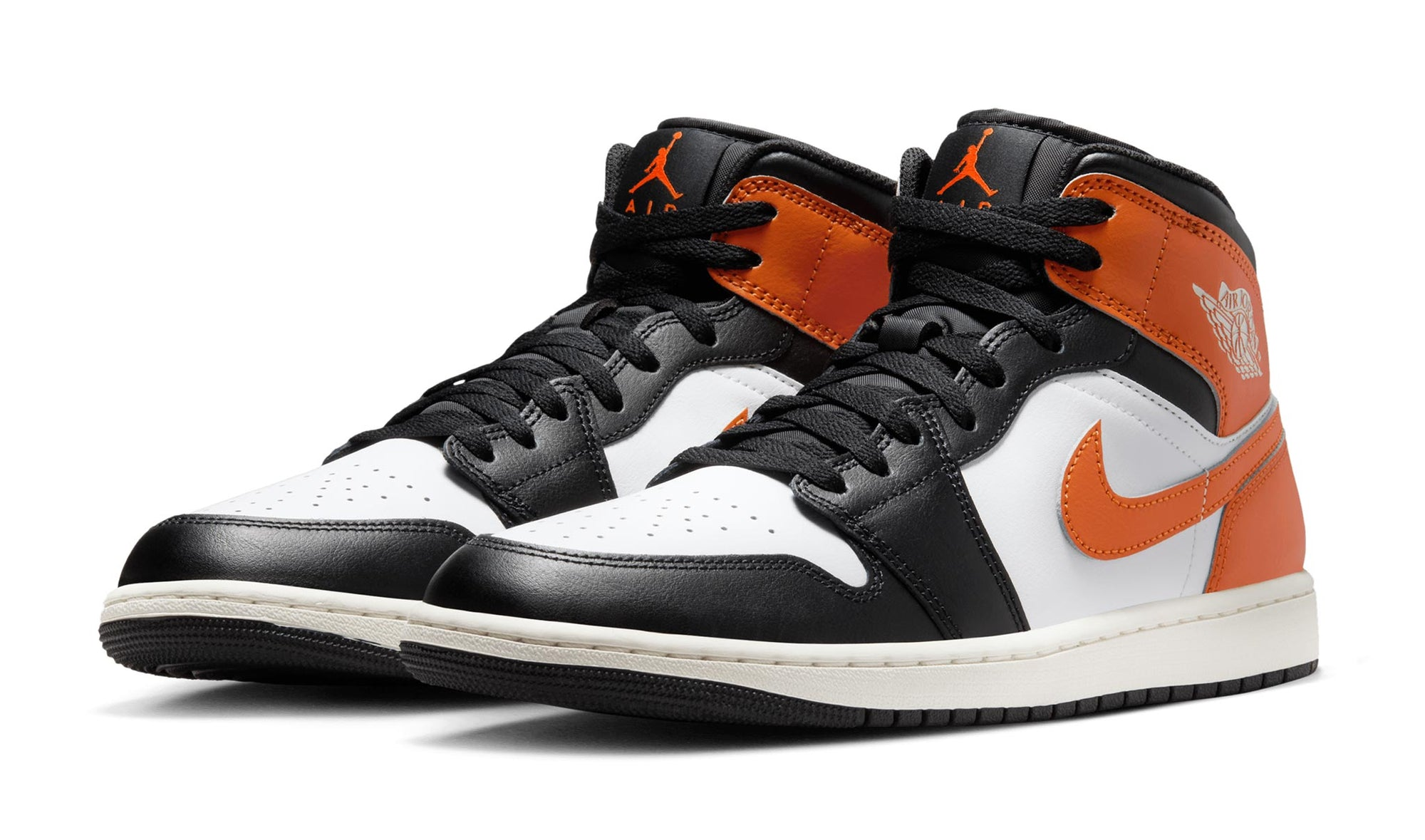 Jordan 1 Mid Black Toe Starfish