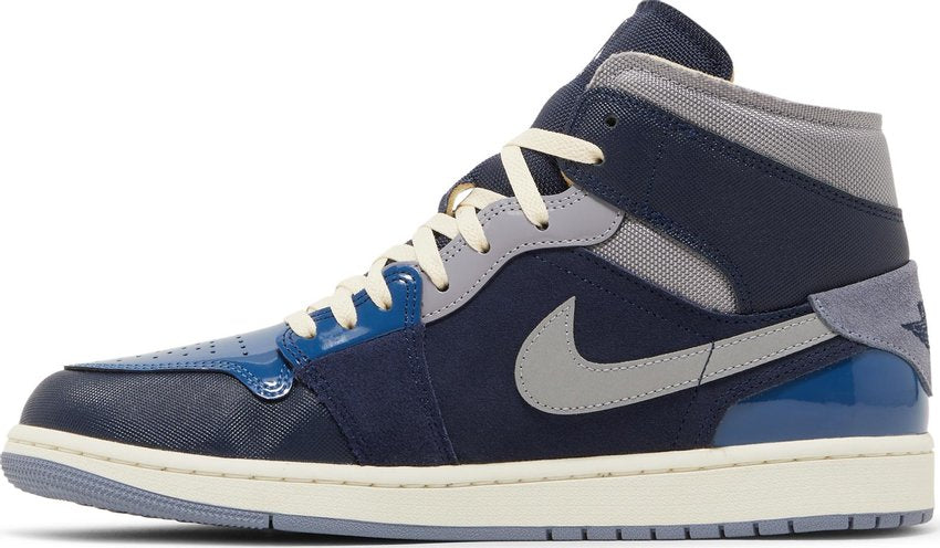 Jordan 1 Mid SE Craft Obsidian French Blue Ashen Slate White