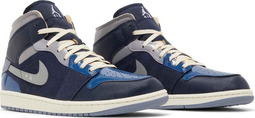Jordan 1 Mid SE Craft Obsidian French Blue Ashen Slate White