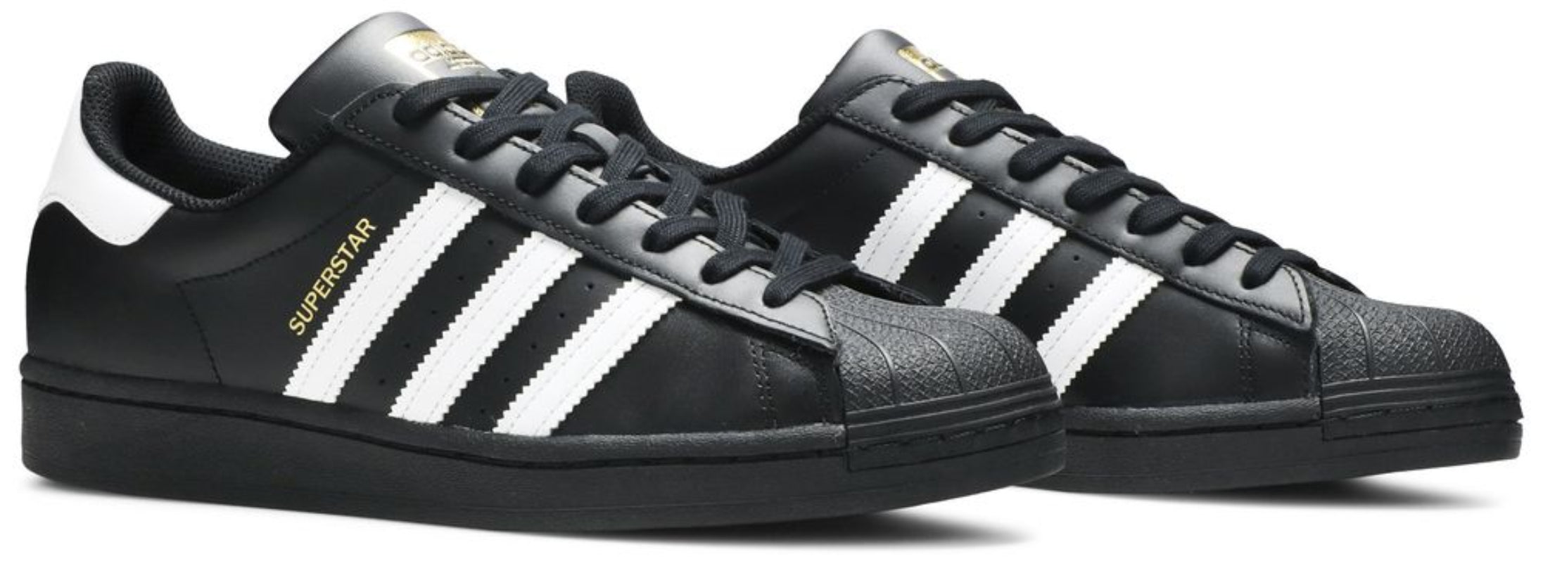 Adidas Superstar Core Black Cloud White Gold