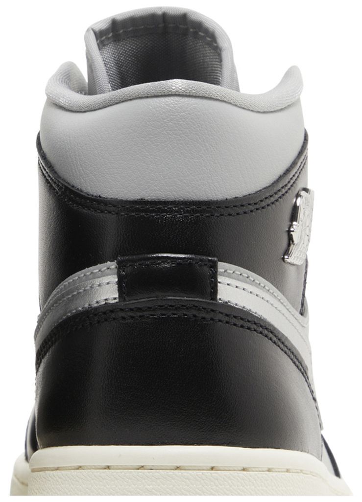 Jordan 1 Mid SE Black Metallic Silver (Women's)