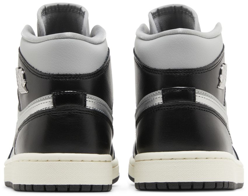 Jordan 1 Mid SE Black Metallic Silver (Women's)